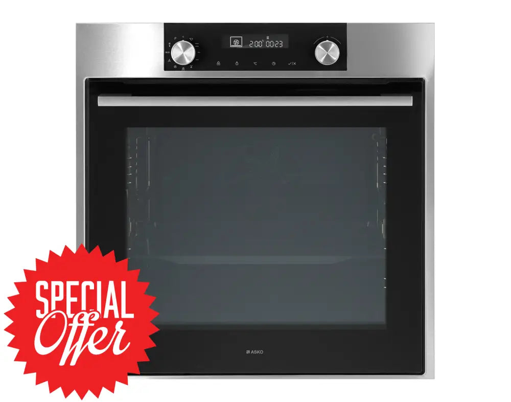 Asko OP8637S 60cm Stainless Steel Pyrolytic Oven - Bargain Home Appliances