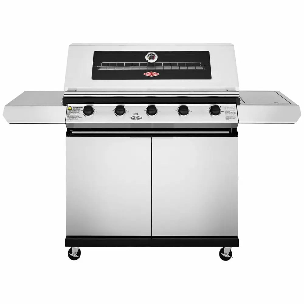 Bbg1250Sb Beefeater 1200 Series 5 Burner Lpg Built-In Bbq With Bonus Trolley And Side Save $452.00