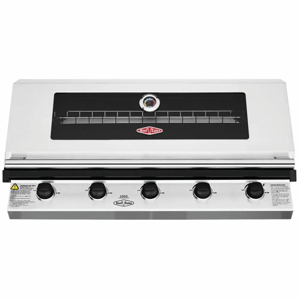 Bbg1250Sb Beefeater 1200 Series 5 Burner Lpg Built-In Bbq With Bonus Trolley And Side Save $452.00