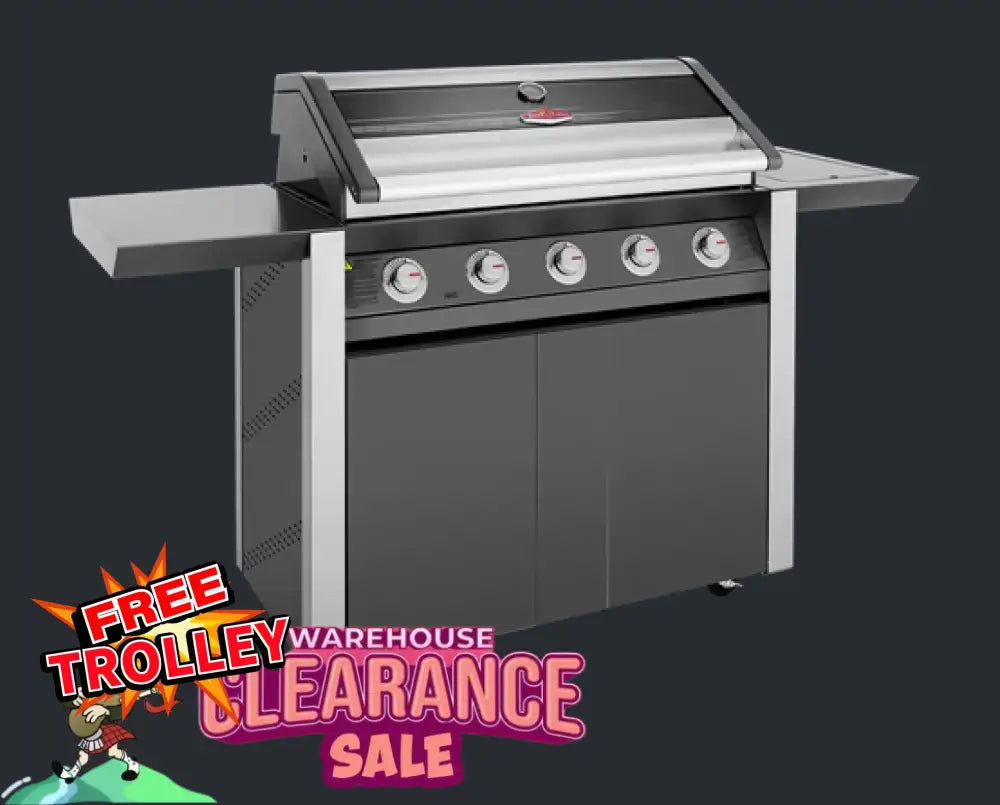 Beef Eater Bbg1650Da 1600 Series Dark 5 Burner Built In Bbq With Free Btr1651Da Trolley With Side