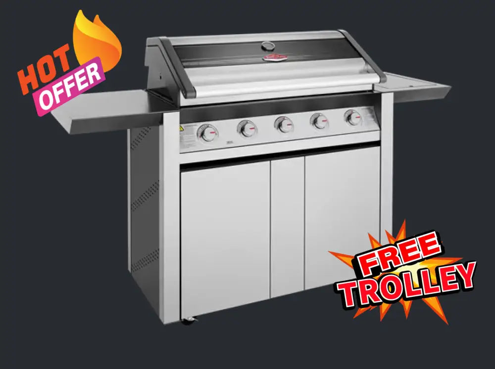Beef Eater Bbg1650Sa 1600 Series 5 Burner Built - In Bbq With Free Btr1651Sa Trolley With Side