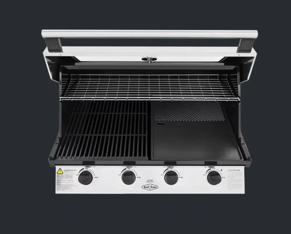 Beef Eater Bbg1240Sb 1200 Series 4 Burner Lpg Built - In Bbq With Free Btr1241Sb Trolley With Side