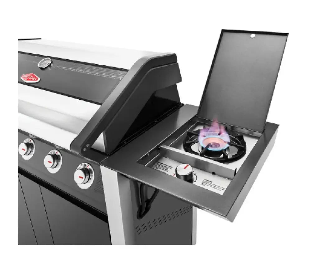 Beefeater Bmg1651Da 1600 Series Dark 5 Burner Bbq & Trolley With Side Shelves And