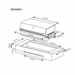 Beefeater Bsh158Sang Signature Proline 6 Burner Built-In Natural Gas Bbq With Hood