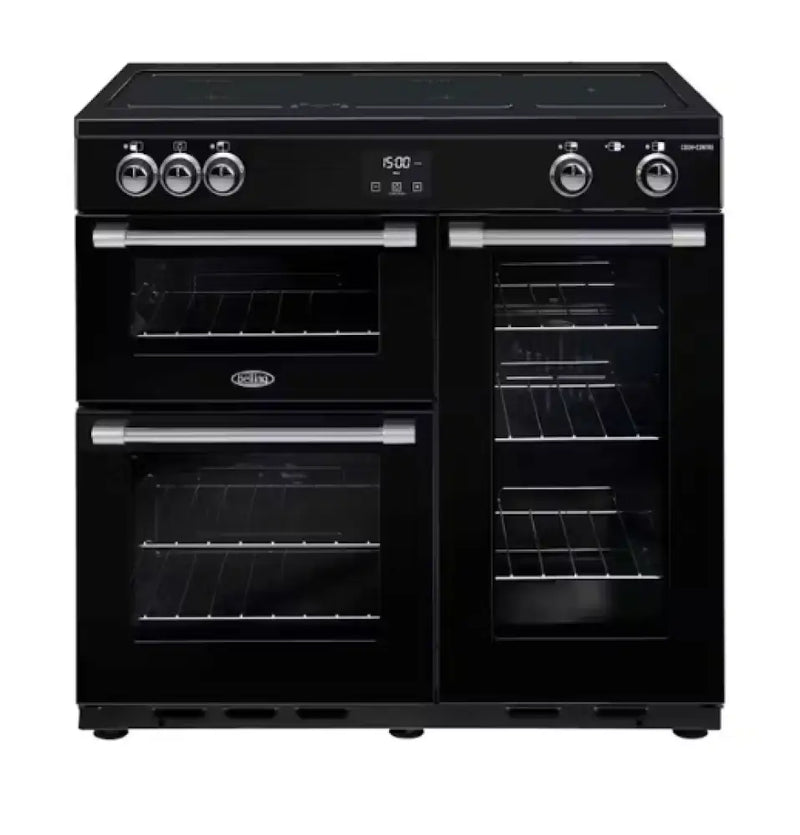 Belling BCC900IB 900mm CookCentre Deluxe Induction Range Cooker Black Upright