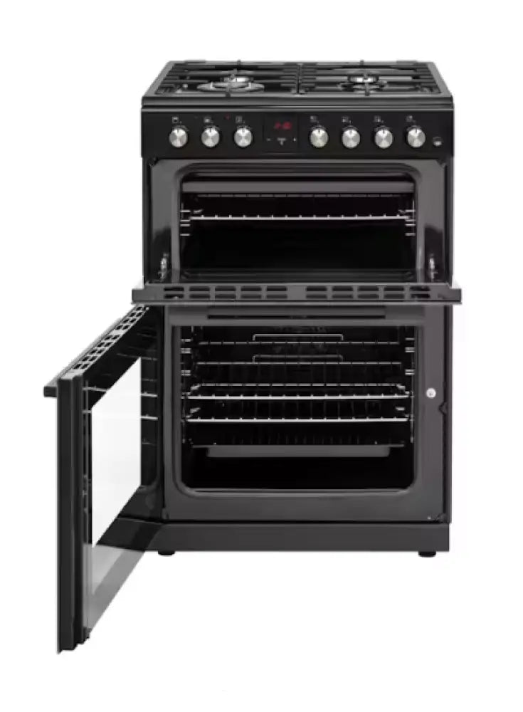 Belling Bfs60Dodf 60Cm Dual Fuel Freestanding Cooker - Gas Cooktop & Electric Double Oven Upright