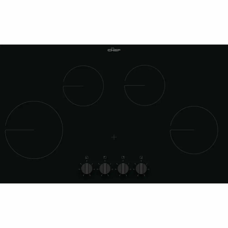 Chef Chc942Bb 90Cm 4 Zone Ceramic Cooktop