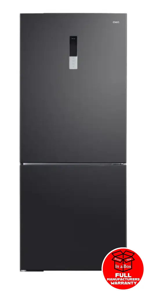 Chiq Cbm395Nbs6E 396L Bottom Mounted Fridge Black Steel