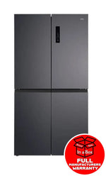 Chiq Ccd601Nbs 601 Litre French Door Fridge Black Steel