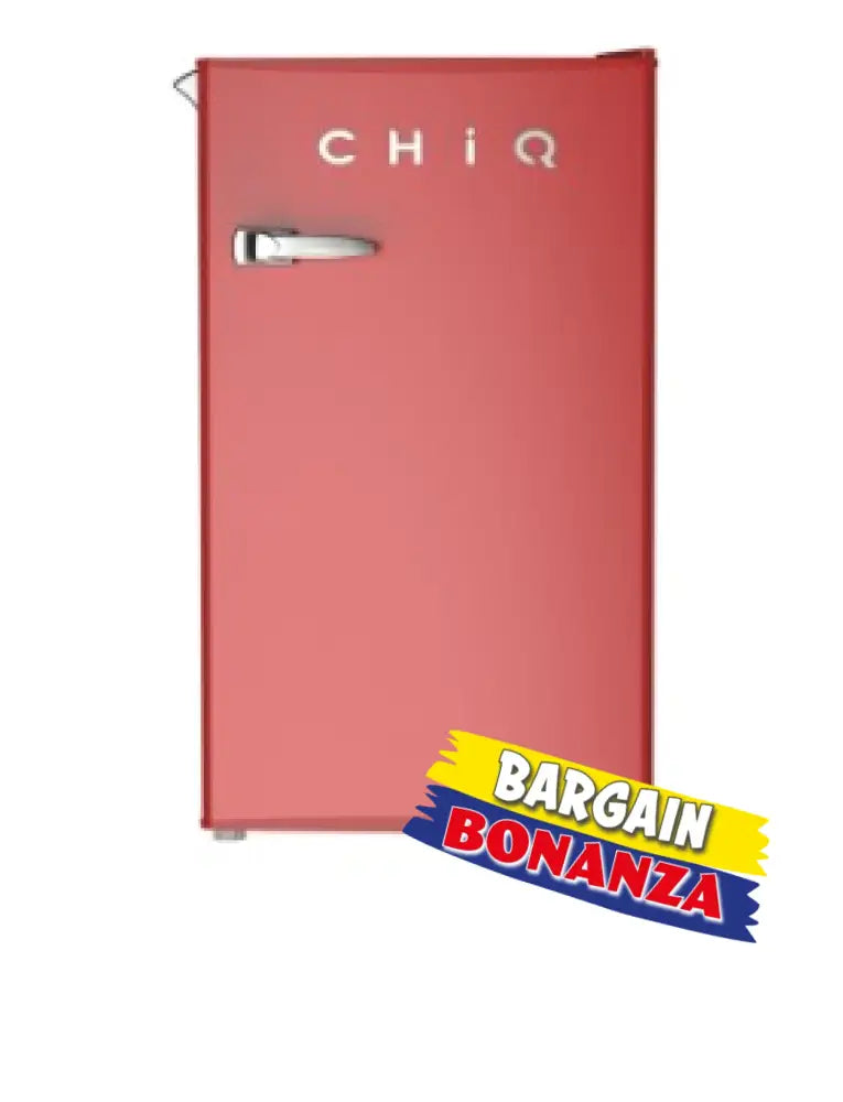 Chiq Crsr089Dr 90 Litre Retro Style Bar Fridge Red