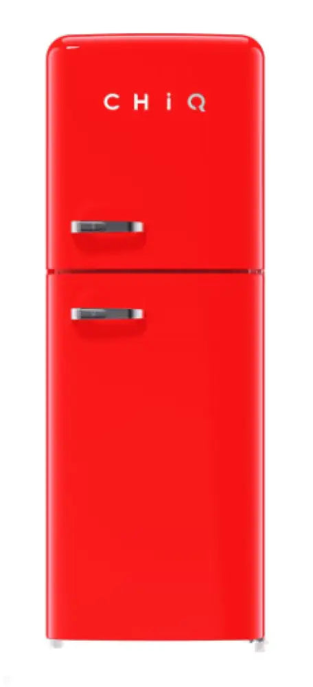 Chiq Crtm199Nr3 202L Retro Style Top Mount Red Fridge