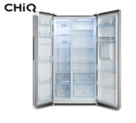 CHiQ CSS557NSD4E 559L Side by Side Refrigerator Silver Fridge