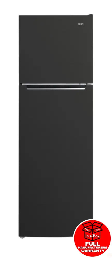 Chiq Ctm253Nbs5E 255L Top Mount Fridge Black Steel