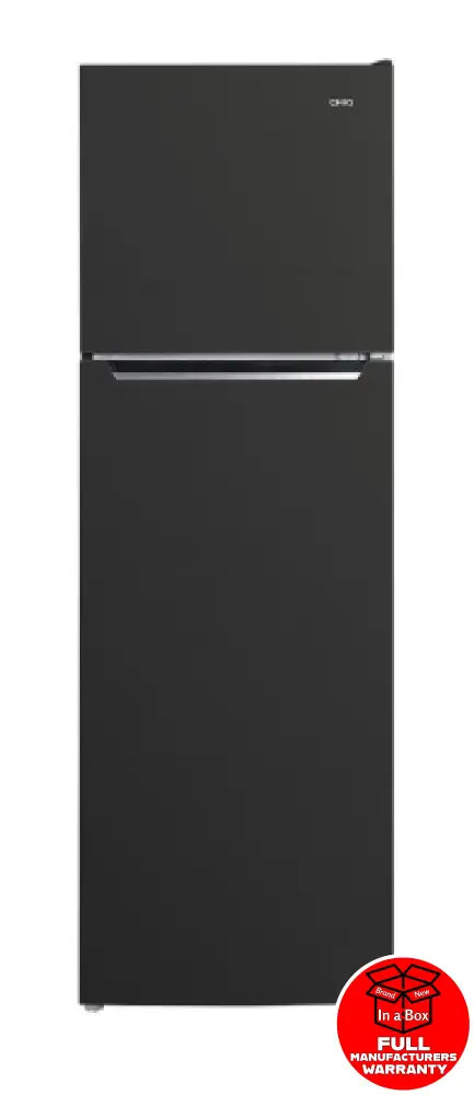 Chiq Ctm253Nbs5E 255L Top Mount Fridge Black Steel