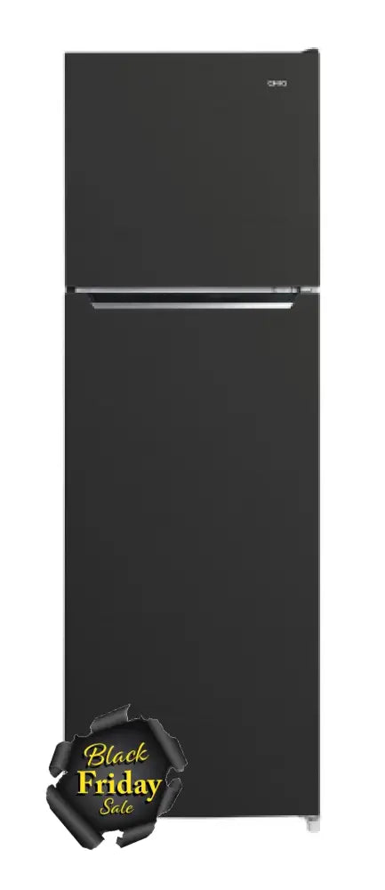 Chiq Ctm253Nbs5E 255L Top Mount Fridge Black Steel