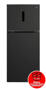Chiq Ctm409Nbs5E 410L Top Mount Fridge Black Steel
