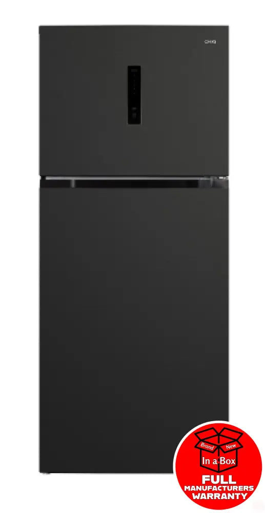 Chiq Ctm409Nbs5E 410L Top Mount Fridge Black Steel