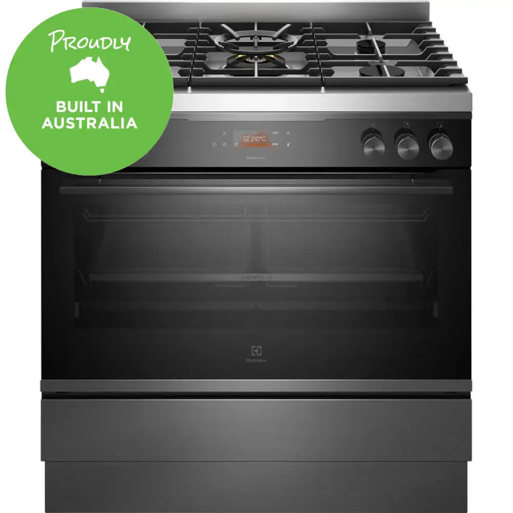 Electrolux Efep916Dse 90Cm Dark Stainless Steel Dual Fuel Freestanding Cooker Upright