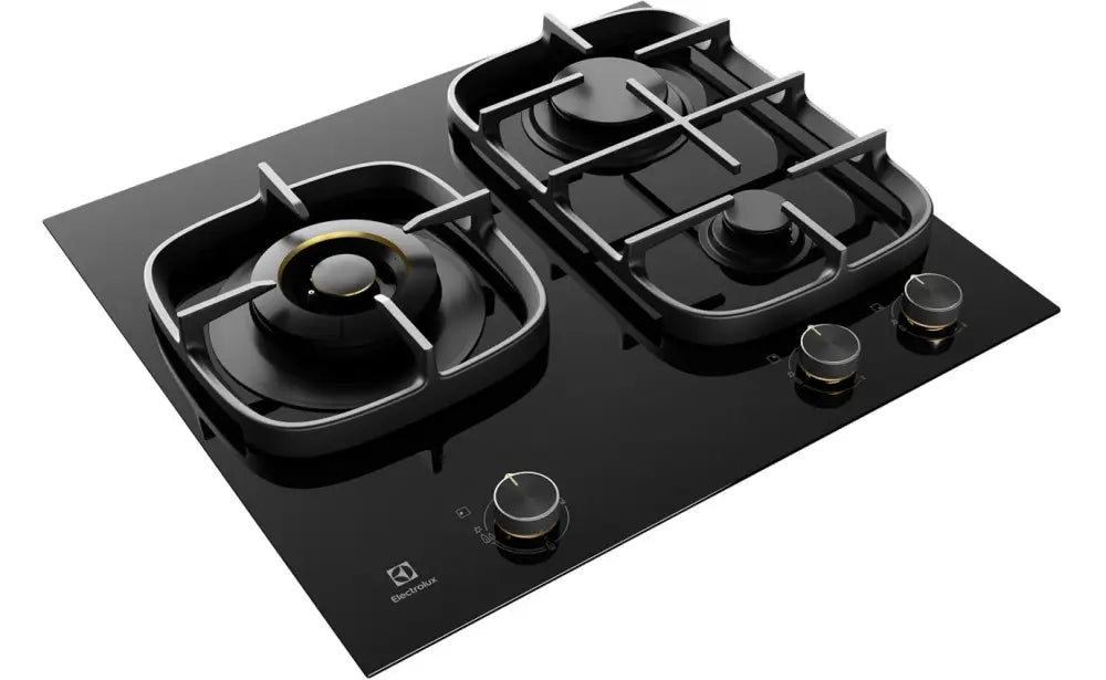 Electrolux Ehg635Be 60Cm Gas Cooktop In Black Ceramic Glass