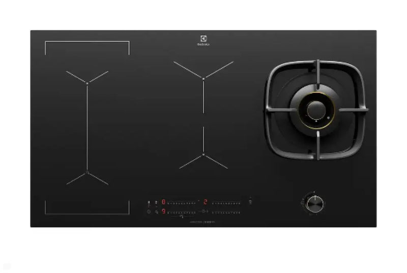 Electrolux Ehh957Be 90Cm Ultimatetaste 900 Hybrid Gas And Induction Cooktop