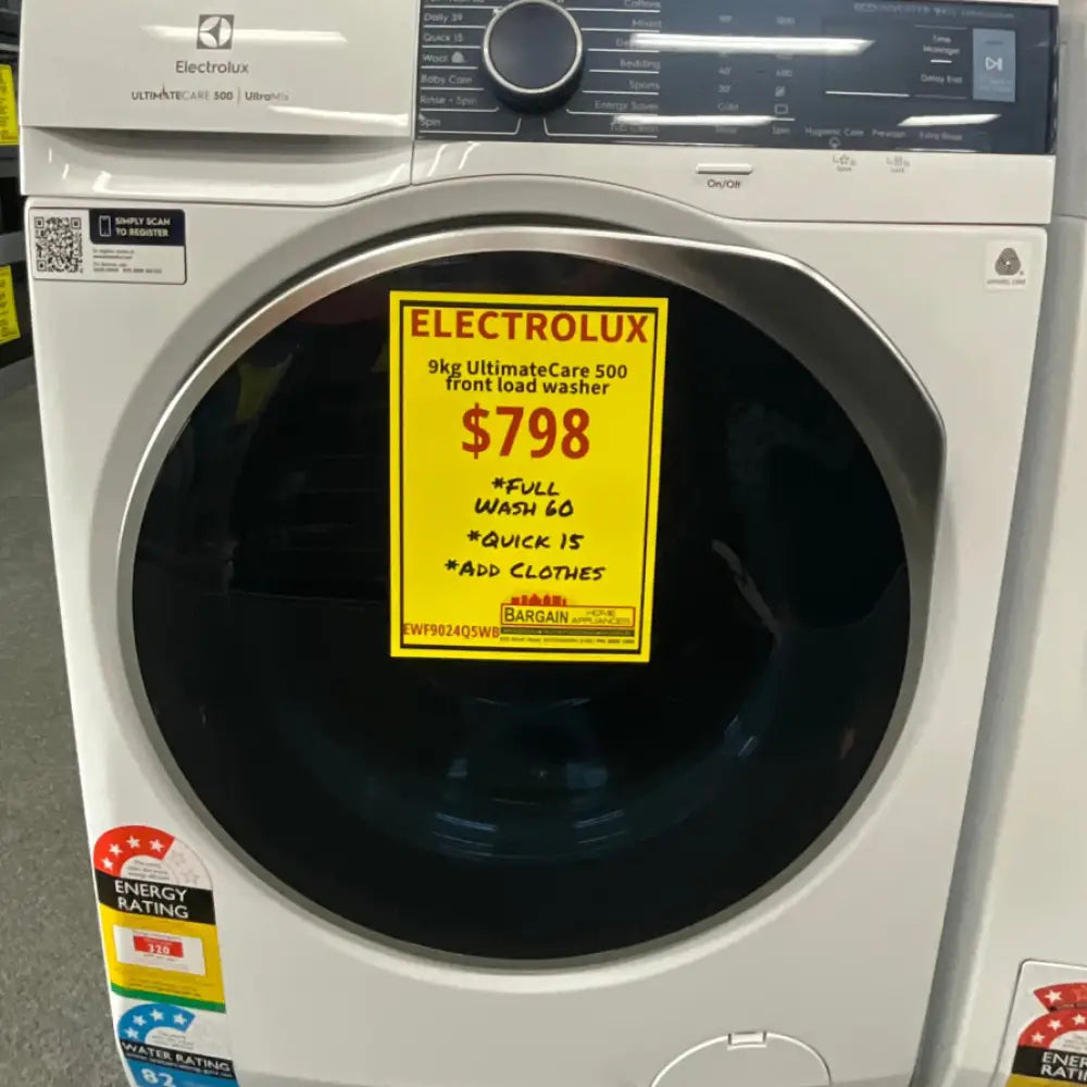 Electrolux Ewf9024Q5Wb 9Kg Ultimatecare 500 Front Load Washer With Ultramix Washing Machine