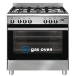 Em865Ggx-Emilia 80Cm Stainless Steel Gas Upright Cooker