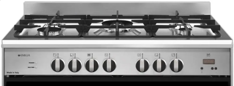Emilia EM865GEN 80cm Black Dual Fuel cooker with Electric Oven Upright