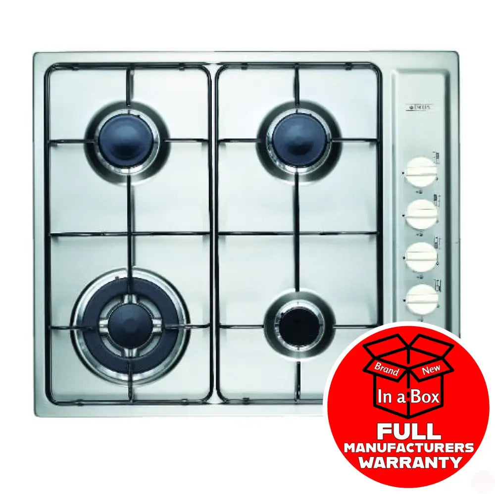 Emilia Sec64Gwi 60Cm Stainless Steel Gas Cooktop With Wok Burner