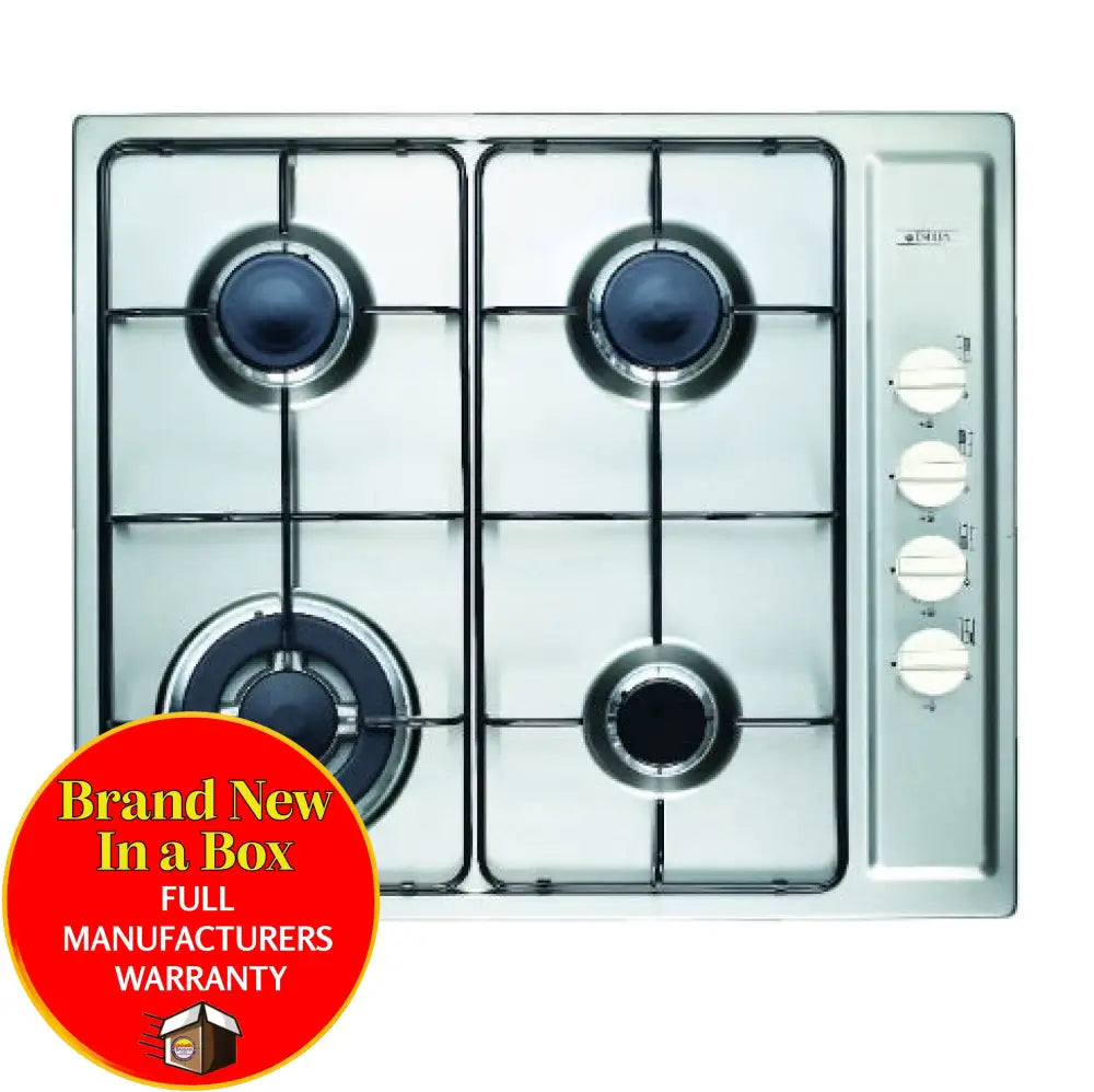 Emilia Sec64Gwi 60Cm Stainless Steel Gas Cooktop With Wok Burner