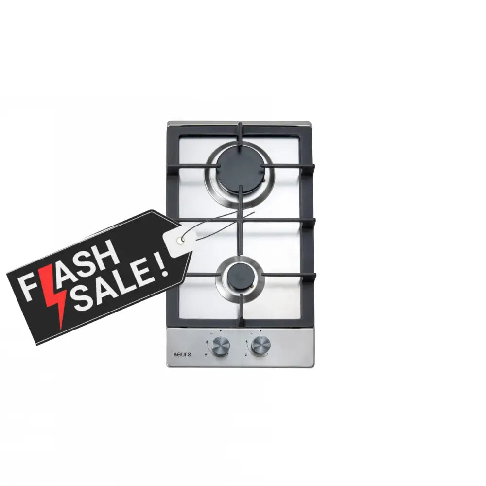 Euro Appliances Ect30Gx Gas Cooktop 2 Burner 300Mm