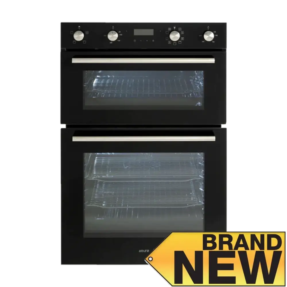 Euro Appliances Eo8060Dbk Black Glass Electric Multifunction Duo Wall Oven