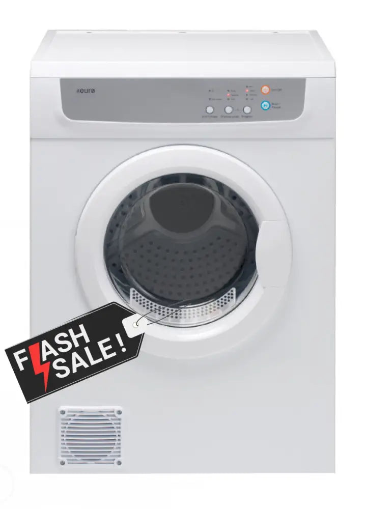 Euro E7Sdwh 7Kg Wall Mountable Sensor Clothes Dryer