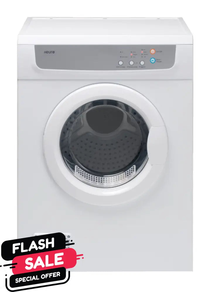 Euro E7Sdwh 7Kg Wall Mountable Sensor Clothes Dryer