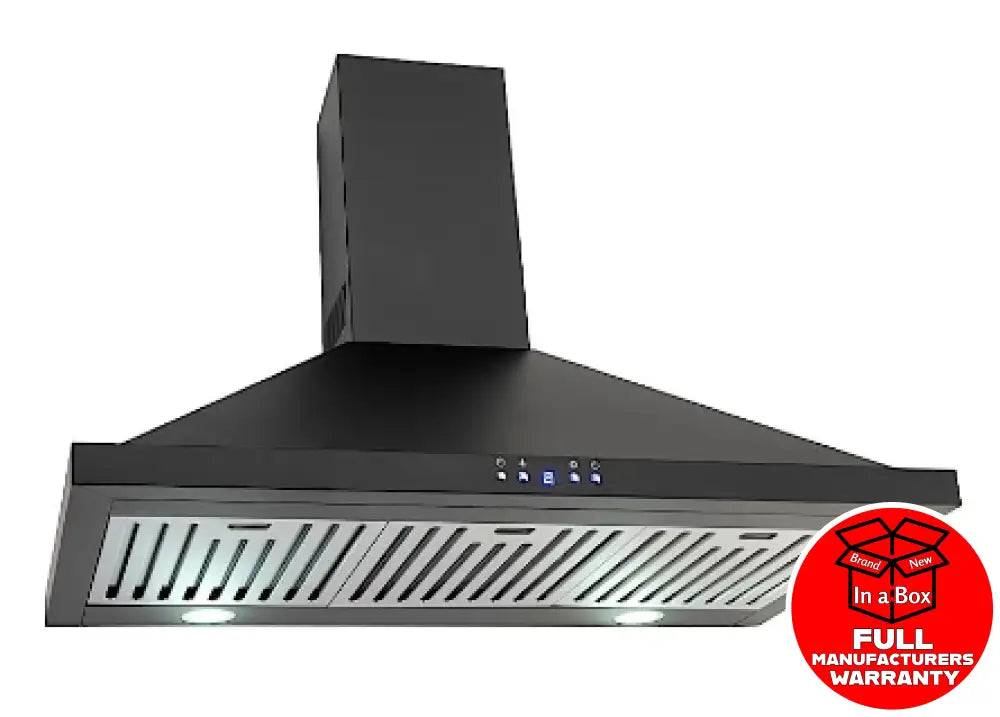 Euro Ebb900Bk3R 90Cm Alfresco Canopy Rangehood (Black)