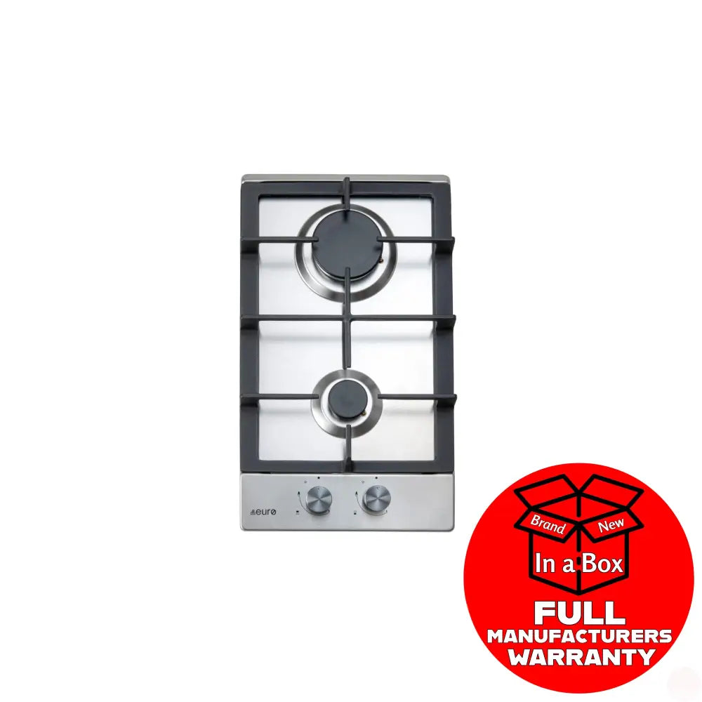 Euro Appliances Ect30Gx Gas Cooktop 2 Burner 300Mm