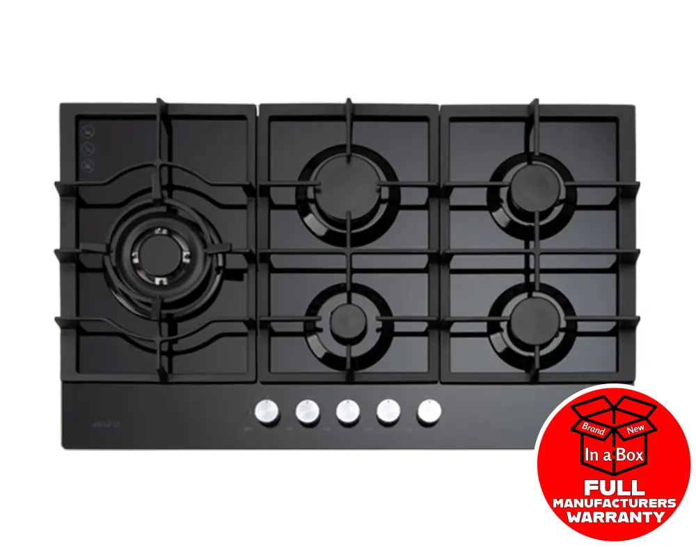 Euro Ect900Gbk2 90Cm Gas On Glass Cooktop