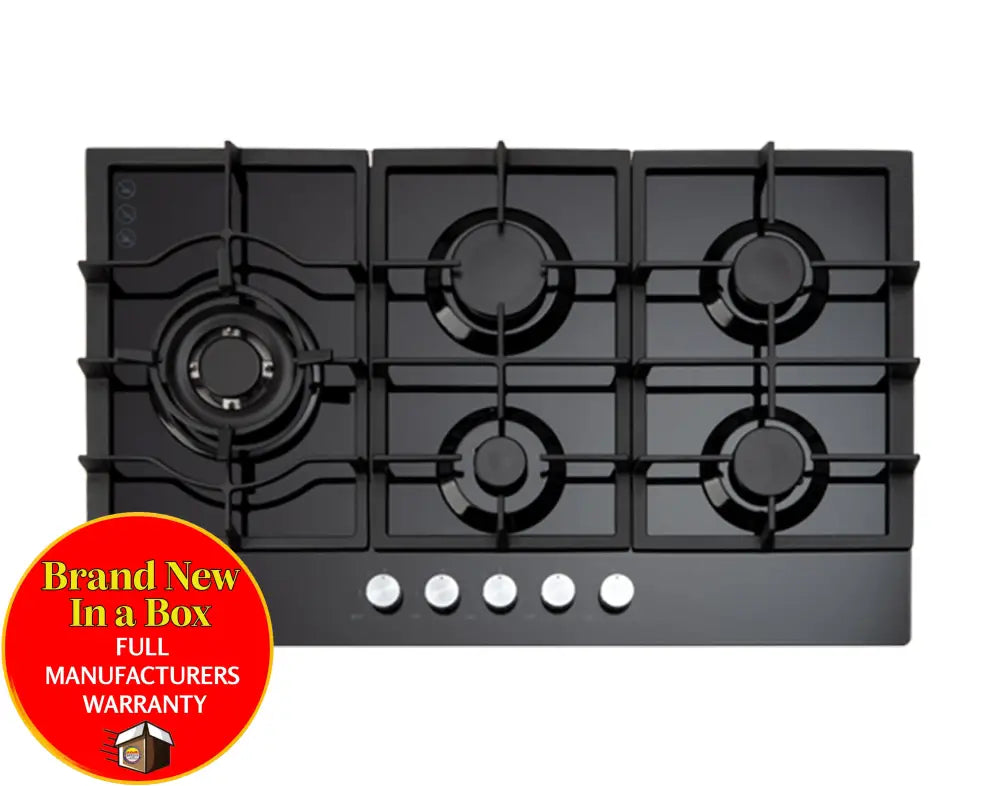 Euro Ect900Gbk2 90Cm Gas On Glass Cooktop