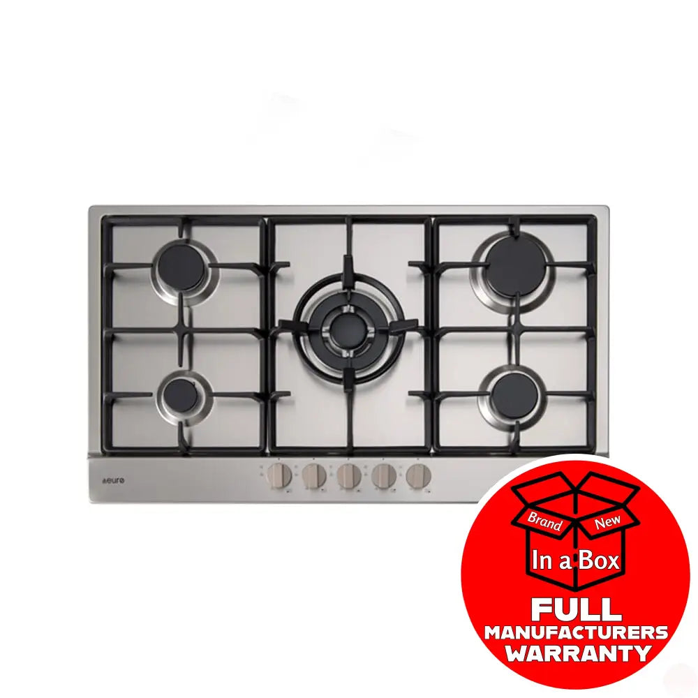 Euro Ect900Gx2 86Cm Gas Cooktop