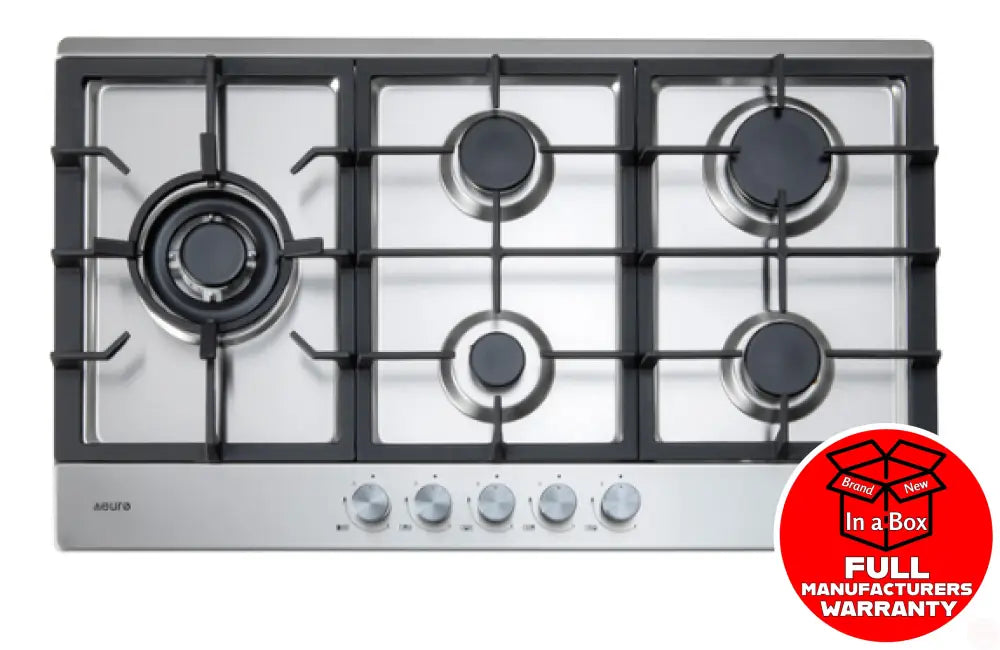 Euro Ect90G5X 90Cm Gas Cooktop