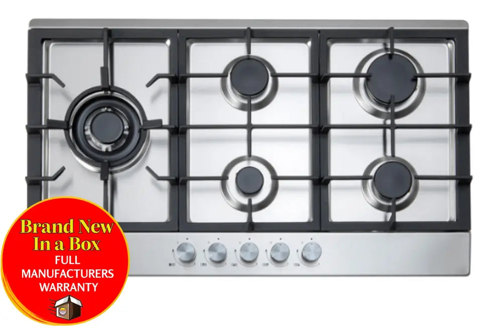 Euro Ect90G5X 90Cm Gas Cooktop