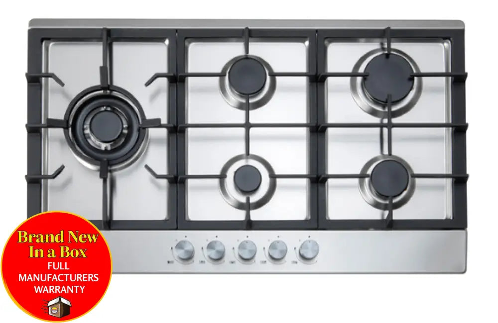 Euro Ect90G5X 90Cm Gas Cooktop