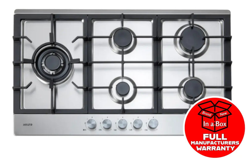 Euro Ect90G5X 90Cm Gas Cooktop