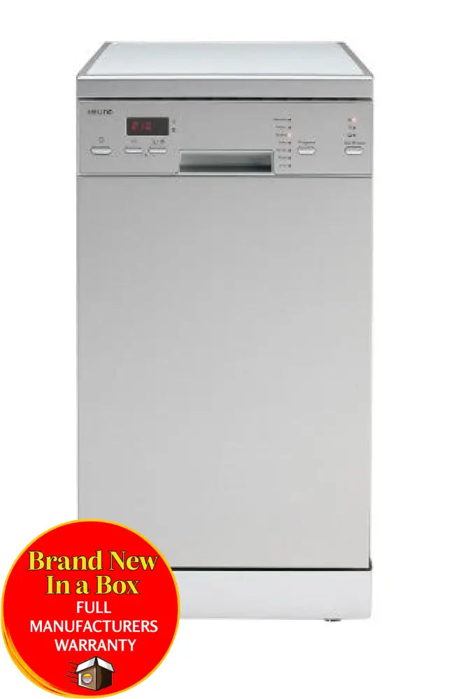 Euro Eds45Xs 45Cm Freestanding Dishwasher Silver