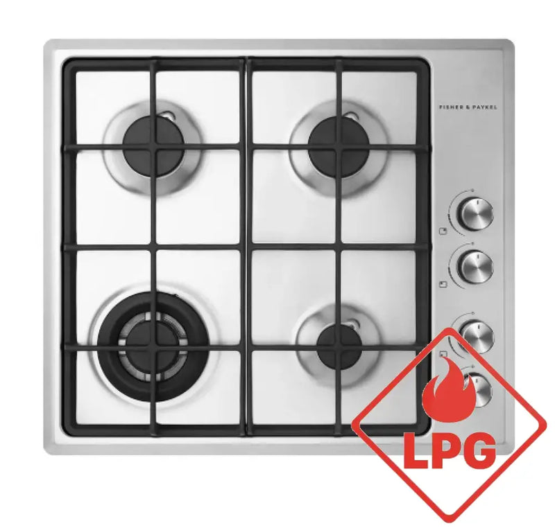 Fisher & Paykel Cg604Clpx2 Gas On Steel Cooktop 60Cm Lpg