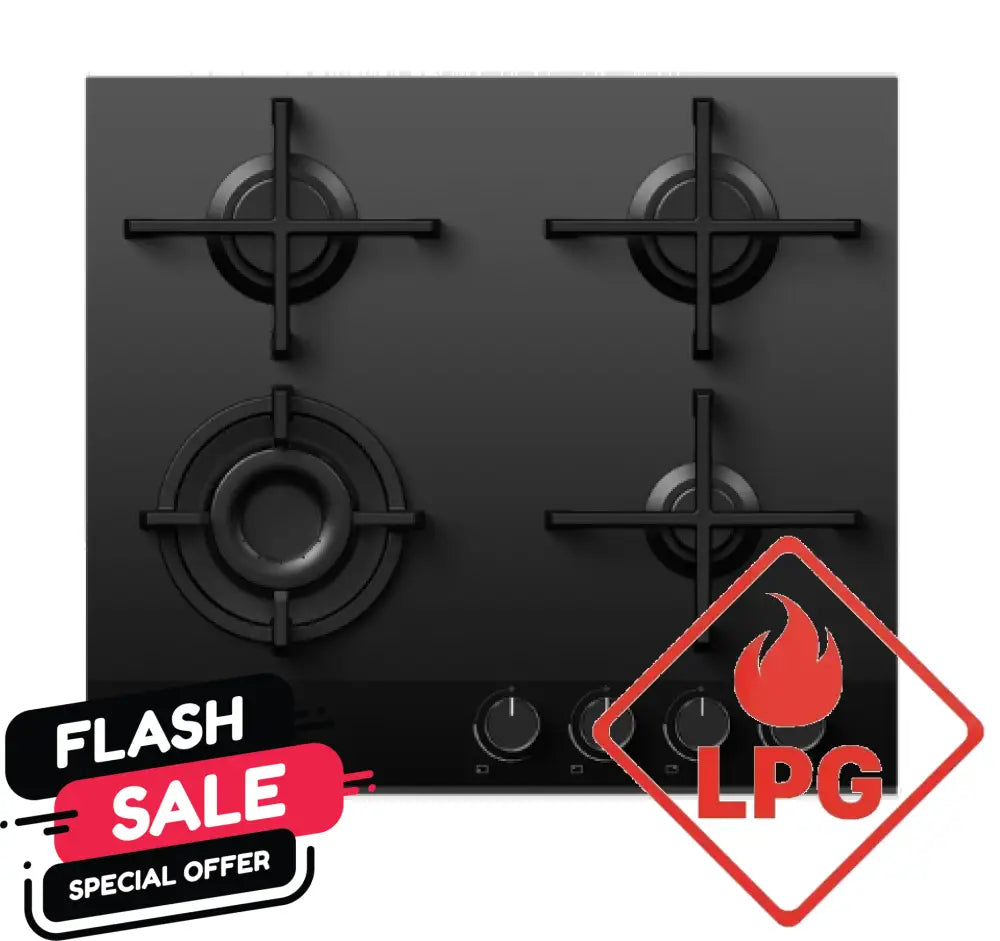 Fisher & Paykel Cg604Dlpgb4 81987 60Cm Gas On Glass Cooktop Lpg