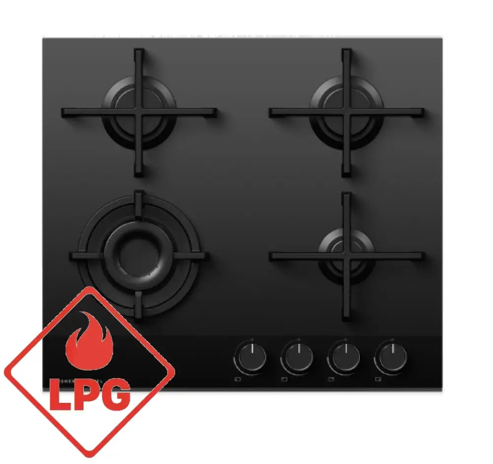 Fisher & Paykel Cg604Dlpgb4 81987 60Cm Gas On Glass Cooktop Lpg