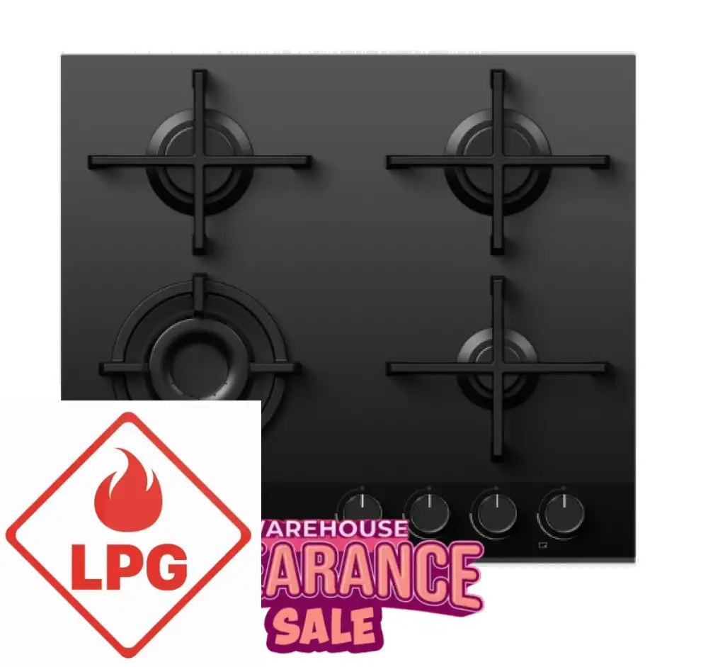 Fisher & Paykel Cg604Dlpgb4 81987 60Cm Gas On Glass Cooktop Lpg