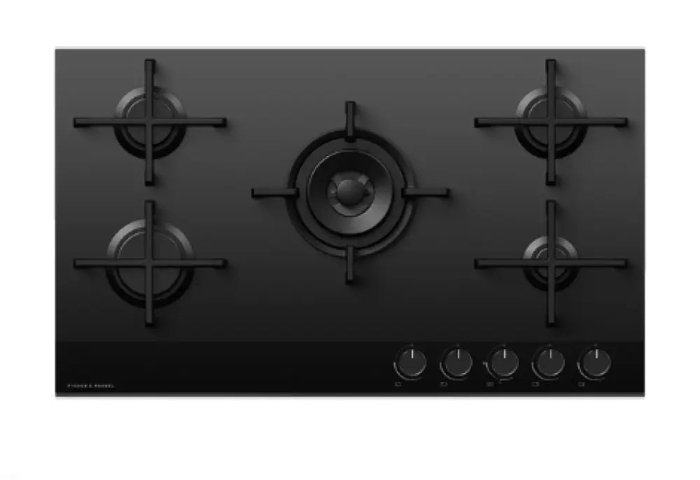 Fisher & Paykel Cg905Dlpgb4 90Cm Lpg Gas On Glass Cooktop