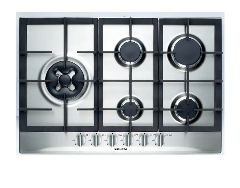 Glem FC95GWI 90cm 5 Burner Gas Hob Stainless Steel Cooktop
