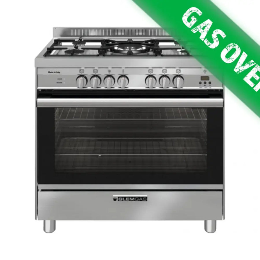 Glem Ga965Ggx Stainless Steel 90Cm Gas Cooker Upright